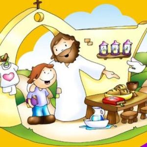 Imagen de portada del videojuego educativo: Resumen 1º de comunion, de la temática Religión