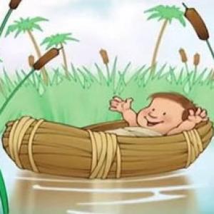 Imagen de portada del videojuego educativo: Moisés, salvado de las aguas., de la temática Religión