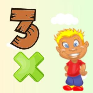 Imagen de portada del videojuego educativo: Multiplica por tres, de la temática Matemáticas