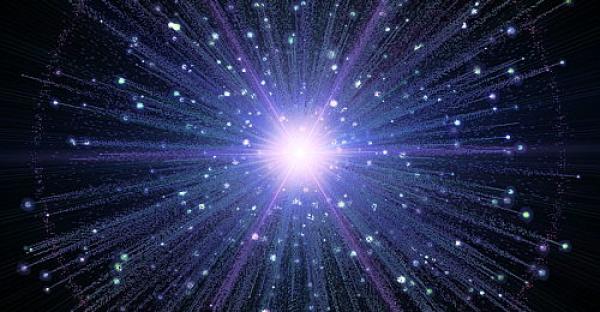Imagen de portada del videojuego educativo: Big Bang, de la temática Física