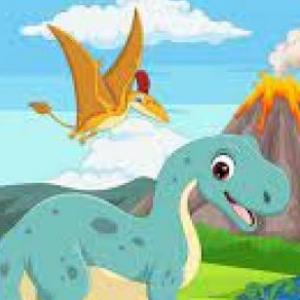 Imagen de portada del videojuego educativo: Memoria de Dinosaurios, de la temática Historia