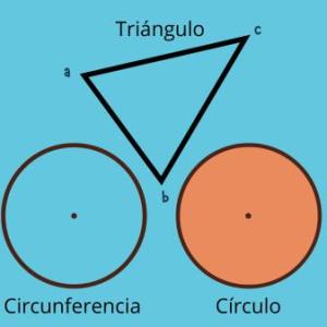 Circunferencia, círculo y triángulo