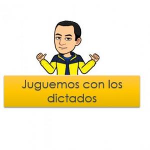 Imagen de portada del videojuego educativo: Juega a unir el dictado, de la temática Lengua
