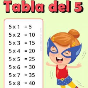 Portada del juego Las tablas del 5 – Matemáticas