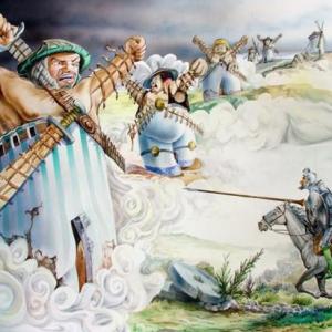 Durante la lectura:  ''Cuento de don Quijote de la mancha".