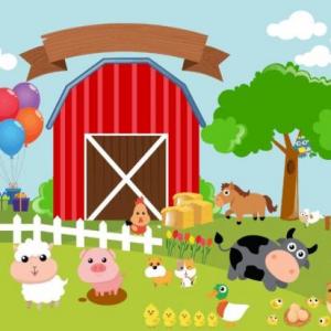 Imagen de portada del videojuego educativo: busca la pareja de cada animal de la granja, de la temática Ciencias