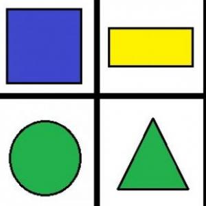 Imagen de portada del videojuego educativo: LAS FIGURAS GEOMETRICAS, de la temática Matemáticas
