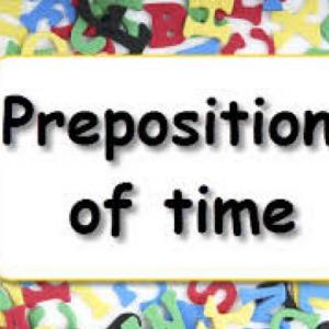 Prepositions of time