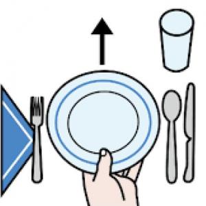 Imagen de portada del videojuego educativo: Poner la mesa I, de la temática Salud