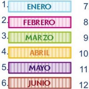LOS DÍAS Y LOS MESES