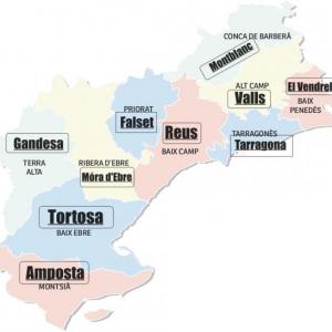 Imagen de portada del videojuego educativo: Comarques de Tarragona, de la temática Geografía