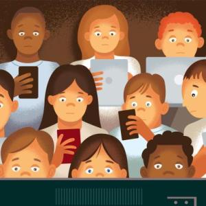 Imagen de portada del videojuego educativo: Efectos en la salud de los niños del uso excesivo de pantallas, de la temática Salud