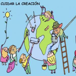 Imagen de portada del videojuego educativo: CUIDADO DE LA CREACIÓN, de la temática Religión