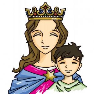 Imagen de portada del videojuego educativo: ¿Cuánto conoces de María?, de la temática Religión