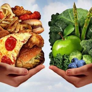 Vegetables & junk food