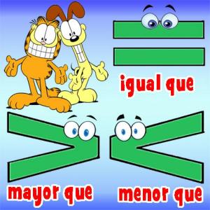 mayor que menor que igual a