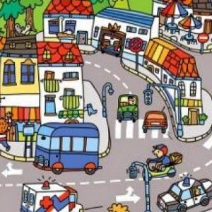 Imagen de portada del videojuego educativo: Tipos de barrio., de la temática Sociales