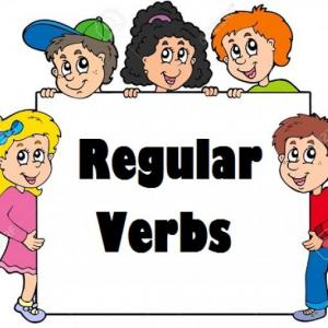 Imagen de portada del videojuego educativo: VERBOS REGULARES, de la temática Lengua