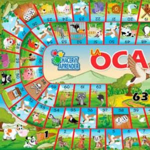 Imagen de portada del videojuego educativo: Juego de oca loca, de la temática Cultura general