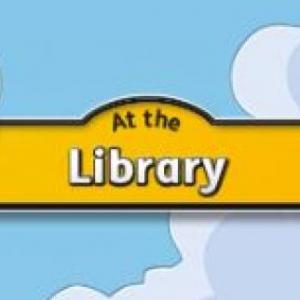 Imagen de portada del videojuego educativo: At the library 2, de la temática Idiomas