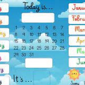 Imagen de portada del videojuego educativo: Months and Days of the week, de la temática Idiomas