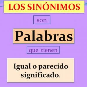 Imagen de portada del videojuego educativo: SINONIMOS, de la temática Lengua