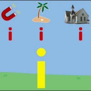 Imagen de portada del videojuego educativo: vocal i, de la temática Lengua