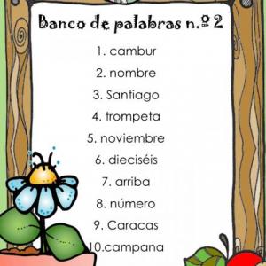 Imagen de portada del videojuego educativo: Jugando con el Banco de Palabras n. º 2, de la temática Lengua