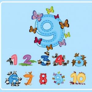 Imagen de portada del videojuego educativo: Conociendo el número 9 , de la temática Matemáticas