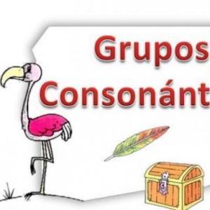 Imagen de portada del videojuego educativo: Grupos consonánticos, de la temática Lengua