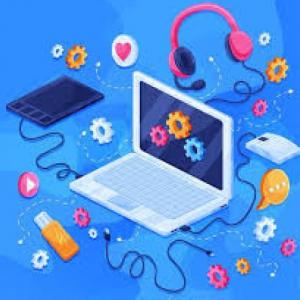 Imagen de portada del videojuego educativo: Conociendo y aprendiendo sobre la computadora, de la temática Informática