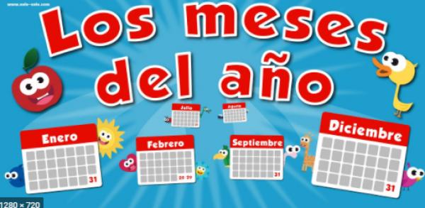 Imagen de portada del videojuego educativo: LOS MESES DEL AÑO, de la temática Cultura general