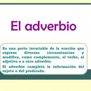 Los adverbios