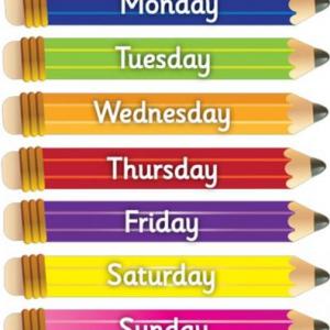 Imagen de portada del videojuego educativo: Days of the week, de la temática Idiomas