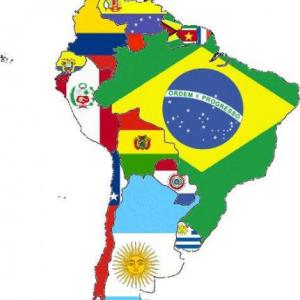 Imagen de portada del videojuego educativo: Banderas de America del Sur, de la temática Geografía