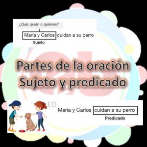 Imagen de portada del videojuego educativo: Sujeto y predicado, de la temática Lengua