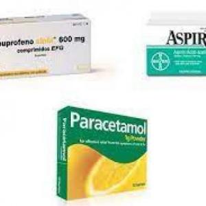 Aspirina, Paracetamol, Ibuprofeno,