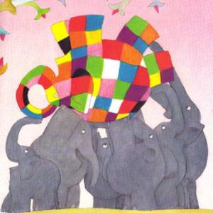 Imagen de portada del videojuego educativo: Elmer el elefante , de la temática Lengua