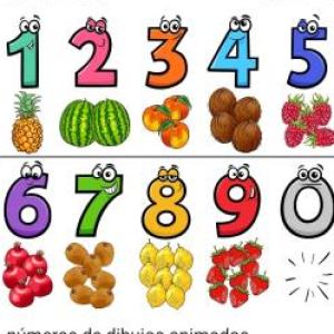Cuenta la cantidad de frutas e identifica a cual número corresponde