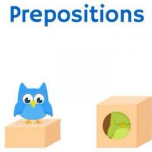 Imagen de portada del videojuego educativo: PREPOSITIONS, de la temática Idiomas