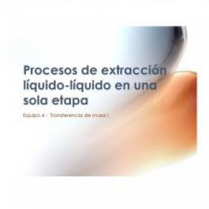 Procesos de extracción líquido-líquido en una sola etapa