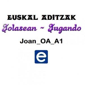 Imagen de portada del videojuego educativo: Euskal aditzak - Joan_OA_A1, de la temática Idiomas
