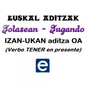 Imagen de portada del videojuego educativo: Euskal aditzak - Izan-ukan_OA, de la temática Idiomas