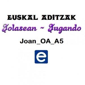 Imagen de portada del videojuego educativo: Euskal aditzak - Joan_OA_A5, de la temática Idiomas