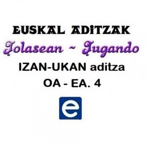 Imagen de portada del videojuego educativo: Euskal aditzak - Izan-ukan_OA_EA4, de la temática Idiomas