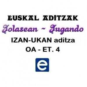 Imagen de portada del videojuego educativo: Euskal aditzak - Izan-ukan_OA_ET4, de la temática Idiomas