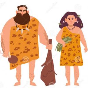 Encuentra la pareja: hombre primitivo