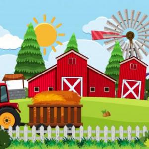 Imagen de portada del videojuego educativo: Los animales de la granja, de la temática Biología