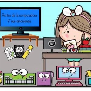 Imagen de portada del videojuego educativo: Las emociones y las partes de la computadora, de la temática Informática