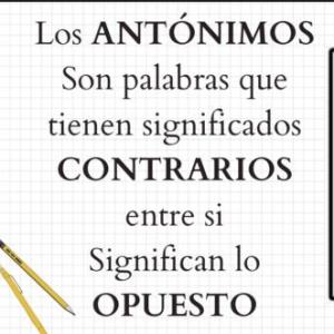 SINONIMOS Y ANTONIMOS